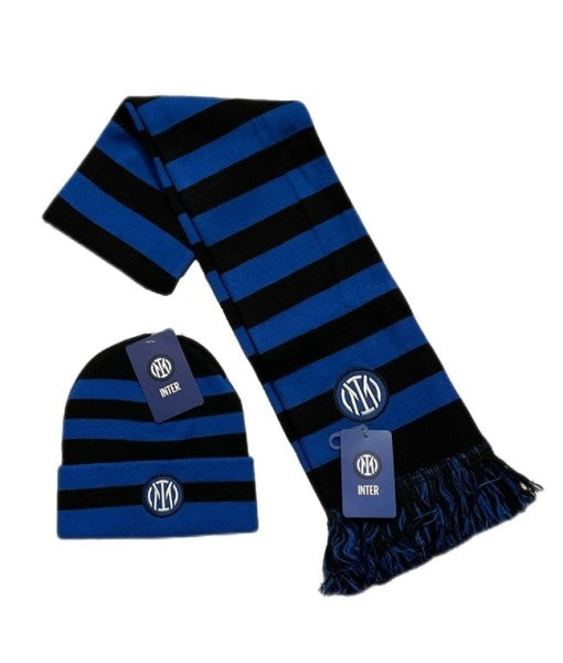 SET INTER SCIARPA + BERRETTO UFFICIALE KIT INVERNALE in ACRILICO 05