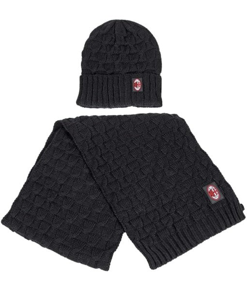 AC MILAN OFFICIAL WINTER SCARF + HAT SET CASTELLANO MI457