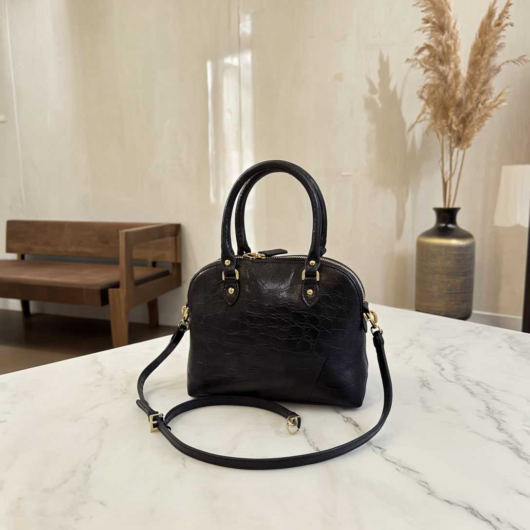 DENISE - Borsa Guia's 1964 in Vitello di Alta Qualità stampato Cocco